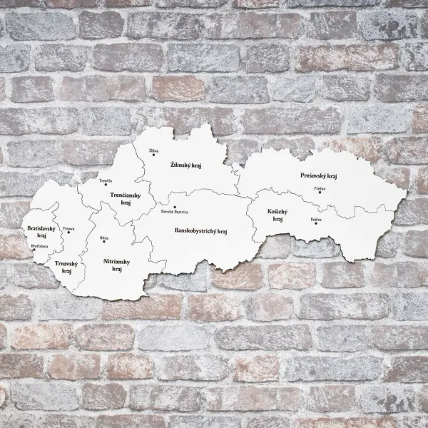 PUZZLE z dreva - Mapa krajov Slovenska