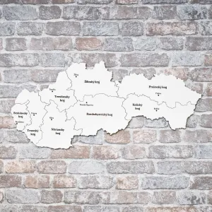 PUZZLE z dreva - Mapa krajov Slovenska