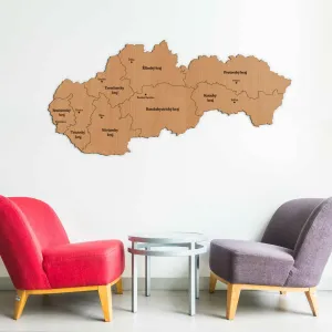 PUZZLE z dreva - Mapa krajov Slovenska
