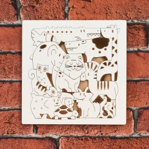 Drevené skladacie puzzle - Zvieratká džungle
