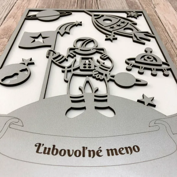 Tabuľka s menom - Astronaut