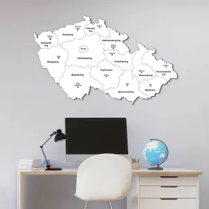 PUZZLE z dreva - Mapa krajov Česka