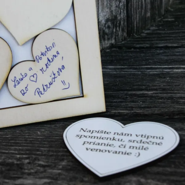 Svadobná kniha pre hostí - Spomienková tabuľa