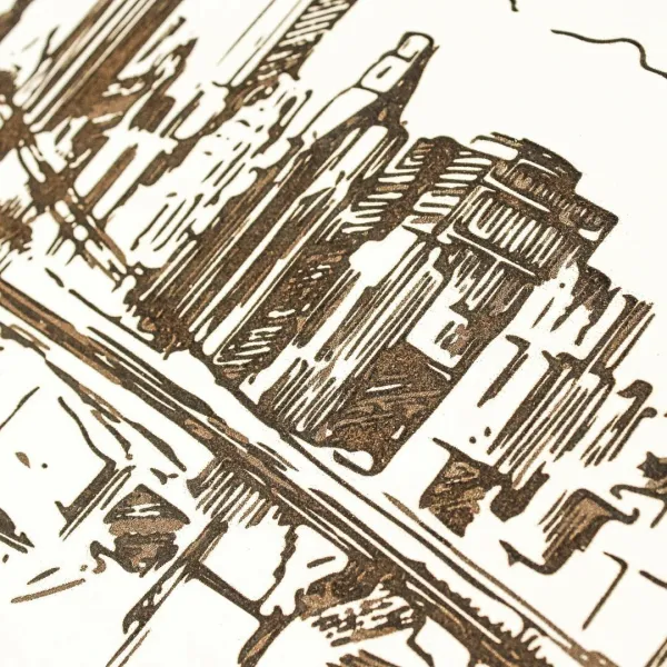 3D gravírovaný panoramatický obraz na stenu - New York