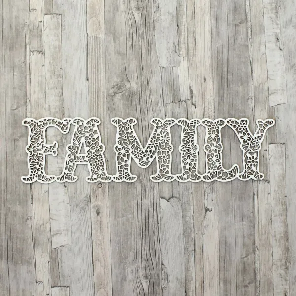 Drevený nápis na stenu - Family