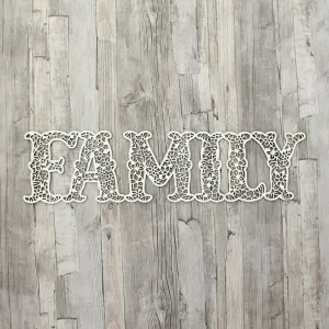 Drevený nápis na stenu - Family