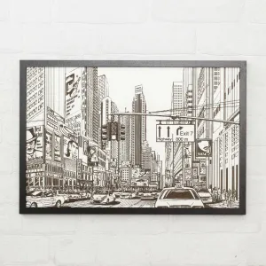 Gravírovaný obraz na stenu - New York, Times Square