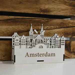 Drevený, luxusný stojan na perá - Amsterdam