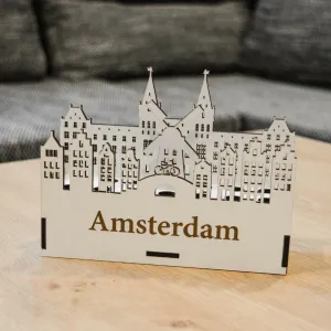 Drevený, luxusný stojan na perá - Amsterdam