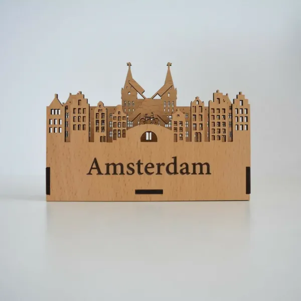 Drevený, luxusný stojan na perá - Amsterdam