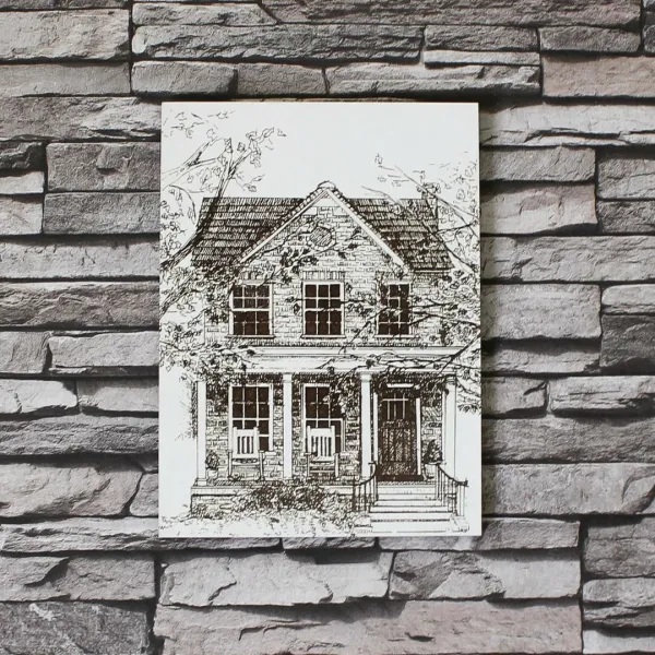 Old house - Gravírovaný obraz