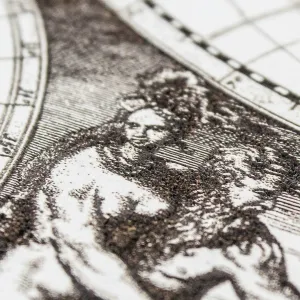 3D drevený gravírovaný obraz - Historická mapa sveta 1689