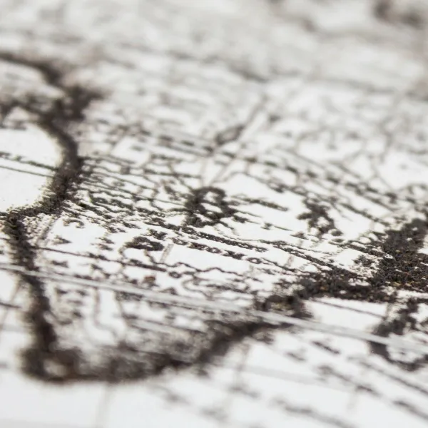 3D drevený gravírovaný obraz - Historická mapa sveta 1689