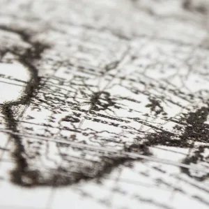 3D drevený gravírovaný obraz - Historická mapa sveta 1689