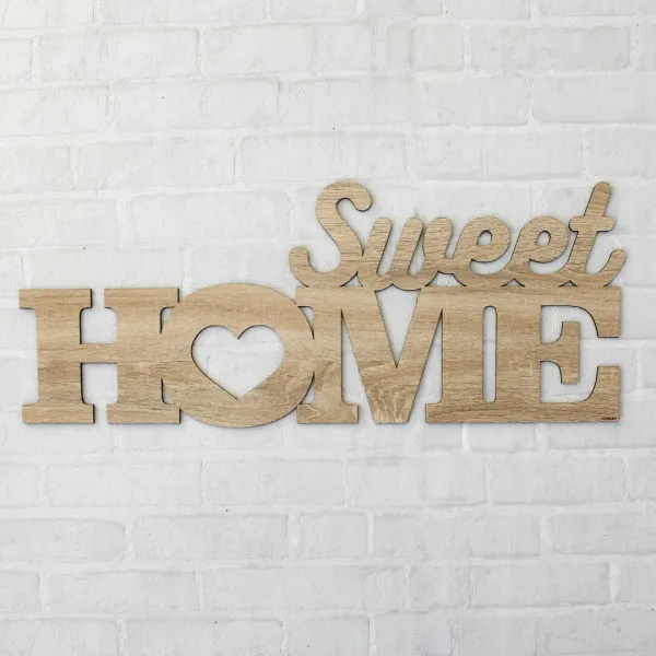 Drevená dekorácia na stenu - Sweet Home