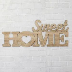 Drevená dekorácia na stenu - Sweet Home