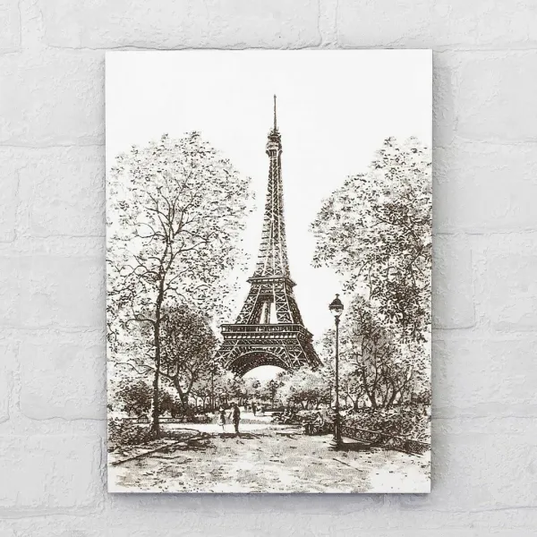 Eiffelovka v Paríži - Gravírovaný 3D obraz na stenu