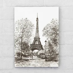 Eiffelovka v Paríži - Gravírovaný 3D obraz na stenu