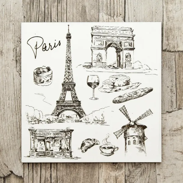 Drevený 3D obraz do bytu - Paríž