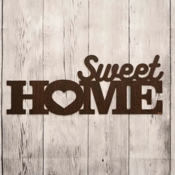 Drevená dekorácia na stenu - Sweet Home