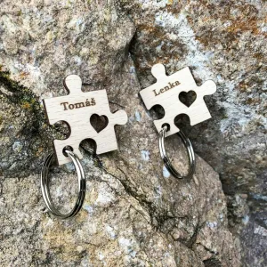 Valentínsky darček - Kľúčenka 2 puzzle