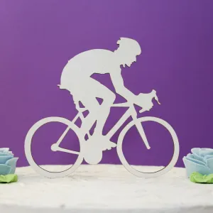Drevený zápich na tortu s menom - Bicyklista