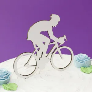 Drevený zápich na tortu s menom - Bicyklista