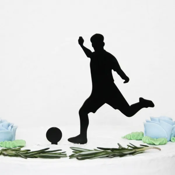 Drevený zápich na tortu - Futbalista muž