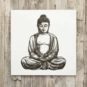 3D drevený gravírovaný obraz na stenu - Buddha