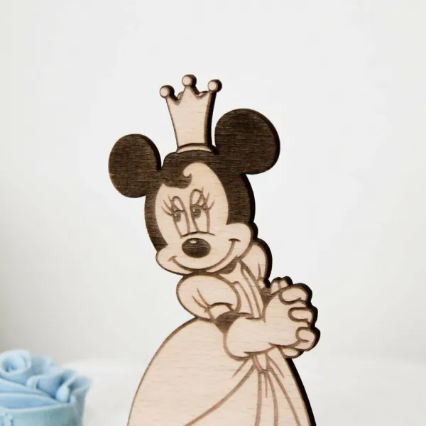 Drevená figúrka na tortu - Minnie Mouse