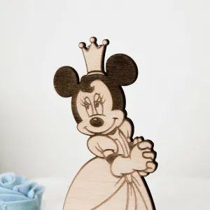 Drevená figúrka na tortu - Minnie Mouse