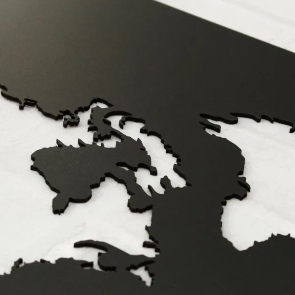 Drevená mapa sveta na stenu - obraz