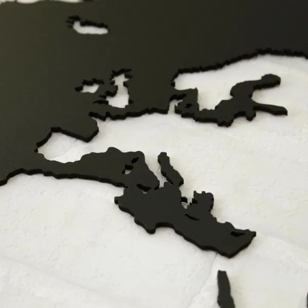 Drevená mapa sveta na stenu - obraz