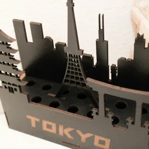 Drevený stojan na ceruzky / perá - Tokyo