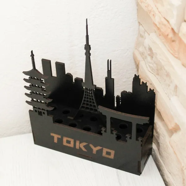 Drevený stojan na ceruzky / perá - Tokyo