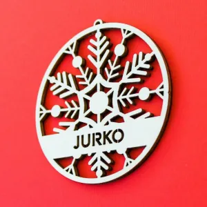 Vianočná guľa s menom - Vločka