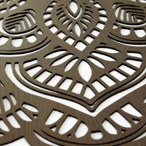 Vyrezávaná 3D mandala z dreva - obraz Príroda