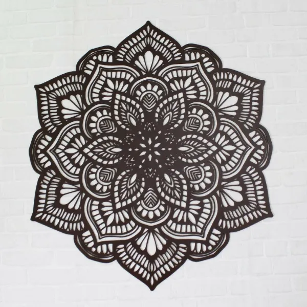 Vyrezávaná 3D mandala z dreva - obraz Príroda