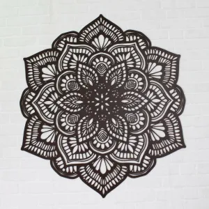 Vyrezávaná 3D mandala z dreva - obraz Príroda