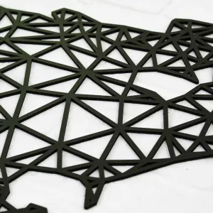 Nástenná 3D mapa sveta na stenu - Polygonálny atlas