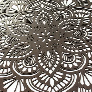 Vyrezávaná 3D mandala z dreva - obraz Príroda