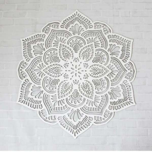 Vyrezávaná 3D mandala z dreva - obraz Príroda
