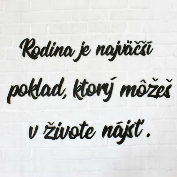 Drevený citát na stenu - rodina