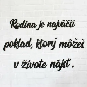 Drevený citát na stenu - rodina