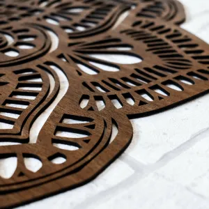 Vyrezávaná 3D mandala z dreva - obraz Príroda