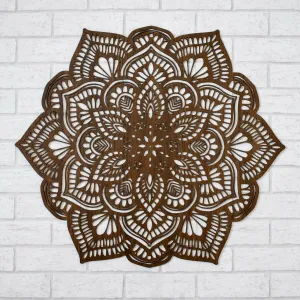 Vyrezávaná 3D mandala z dreva - obraz Príroda