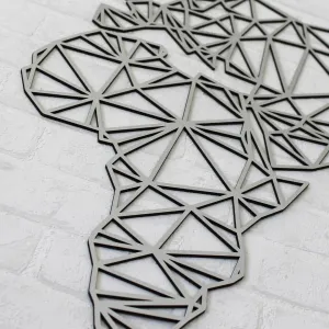 Nástenná 3D mapa sveta na stenu - Polygonálny atlas