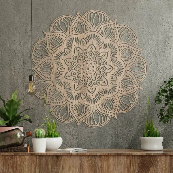 Vyrezávaná 3D Mandala - lotosový kvet