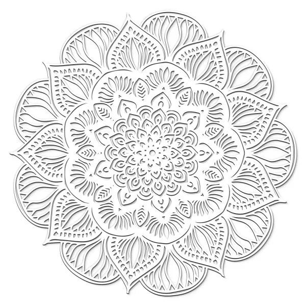 Vyrezávaná 3D Mandala - lotosový kvet