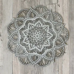 Vyrezávaná 3D Mandala - lotosový kvet